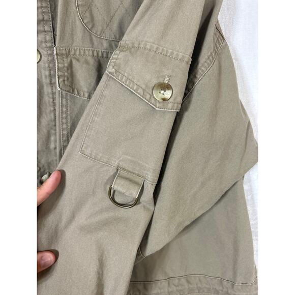 Vintage Cabelas Safari Series Jacket XL Tan Utility Field Coat Barn Chore Jungle - Picture 5 of 11